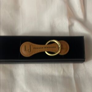 Leather Keychain - Tan Magnetic Book Mark